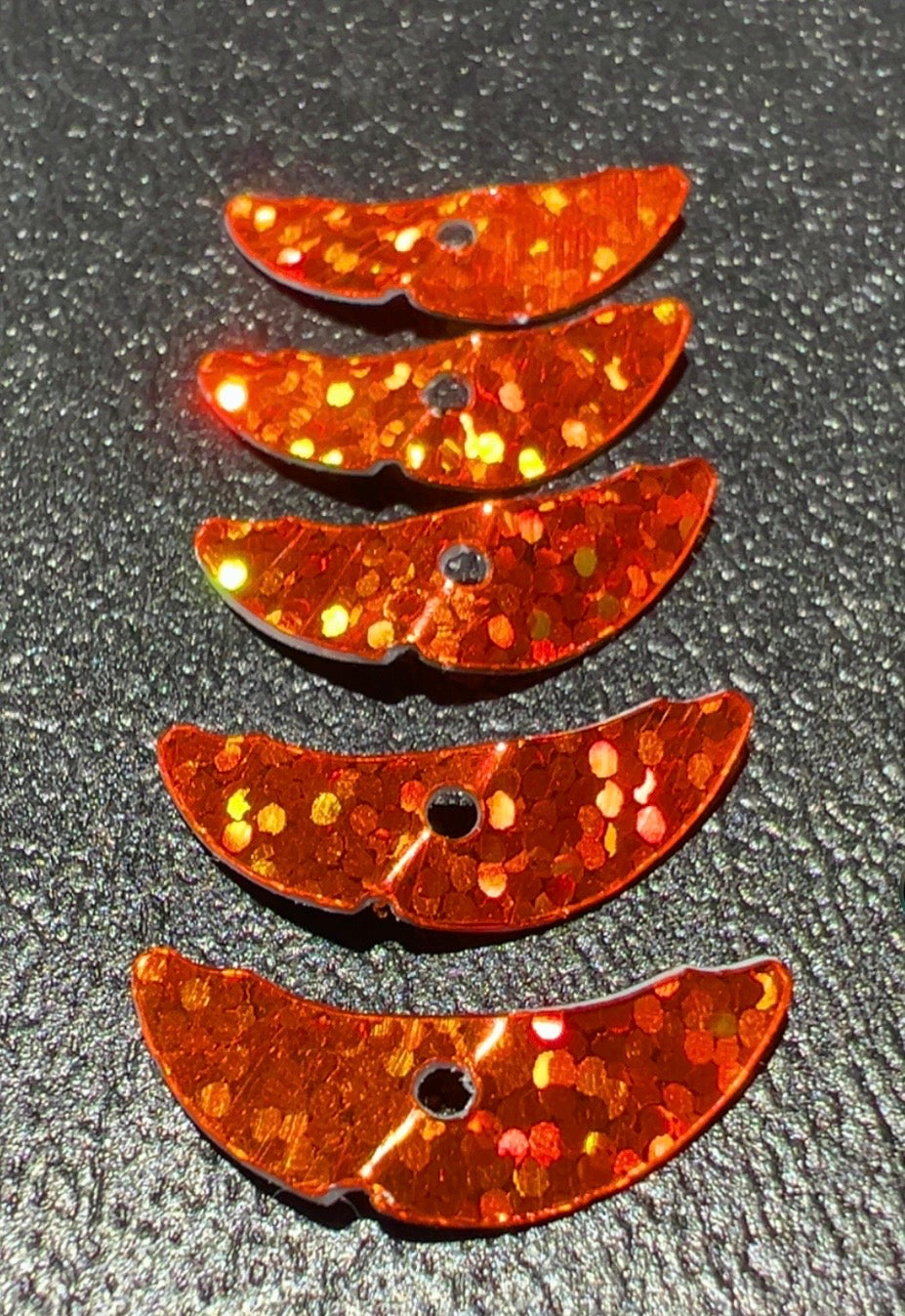 ORANGE GLITTER (5pk) DOUBLE SIDED