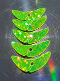 BANG BANG NEON  GREEN GLITTER (5pk) DOUBLE SIDED