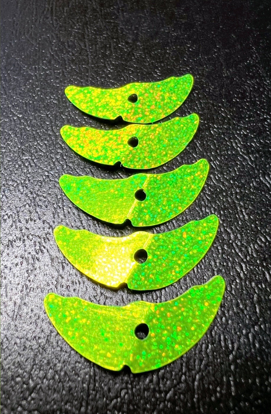 HOLO FL GREEN MINI GLITTER (5pk) DOUBLE SIDED